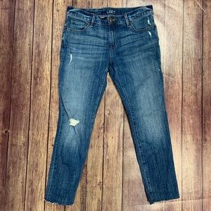 Loft Distressed Relaxed Skinny Jeans